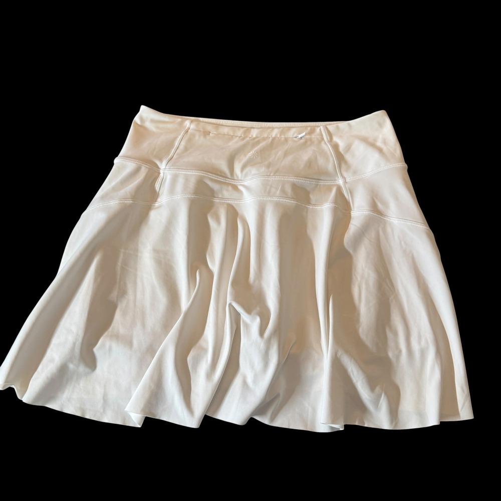 Athleta Womens Ace Tennis 15.5" Skort Medium White Active Athletic Tenniscore View 2